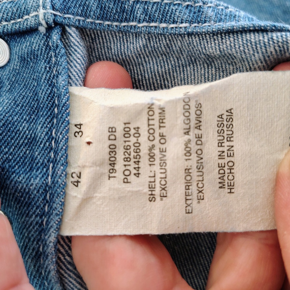Walls Vintage Denim Overalls Mens 42x34 Medium Wash Workwear Carpenter T94030 DB - Picture 8 of 9